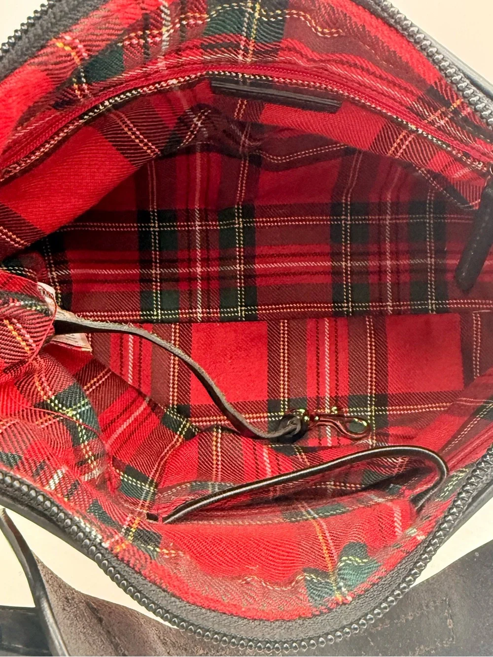 DOONEY & BOURKE Scottie Dog Coated Canvas Shoulder Bag Red Black